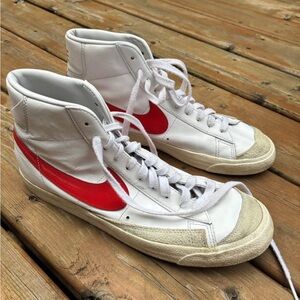 Nike White and Red Blazers